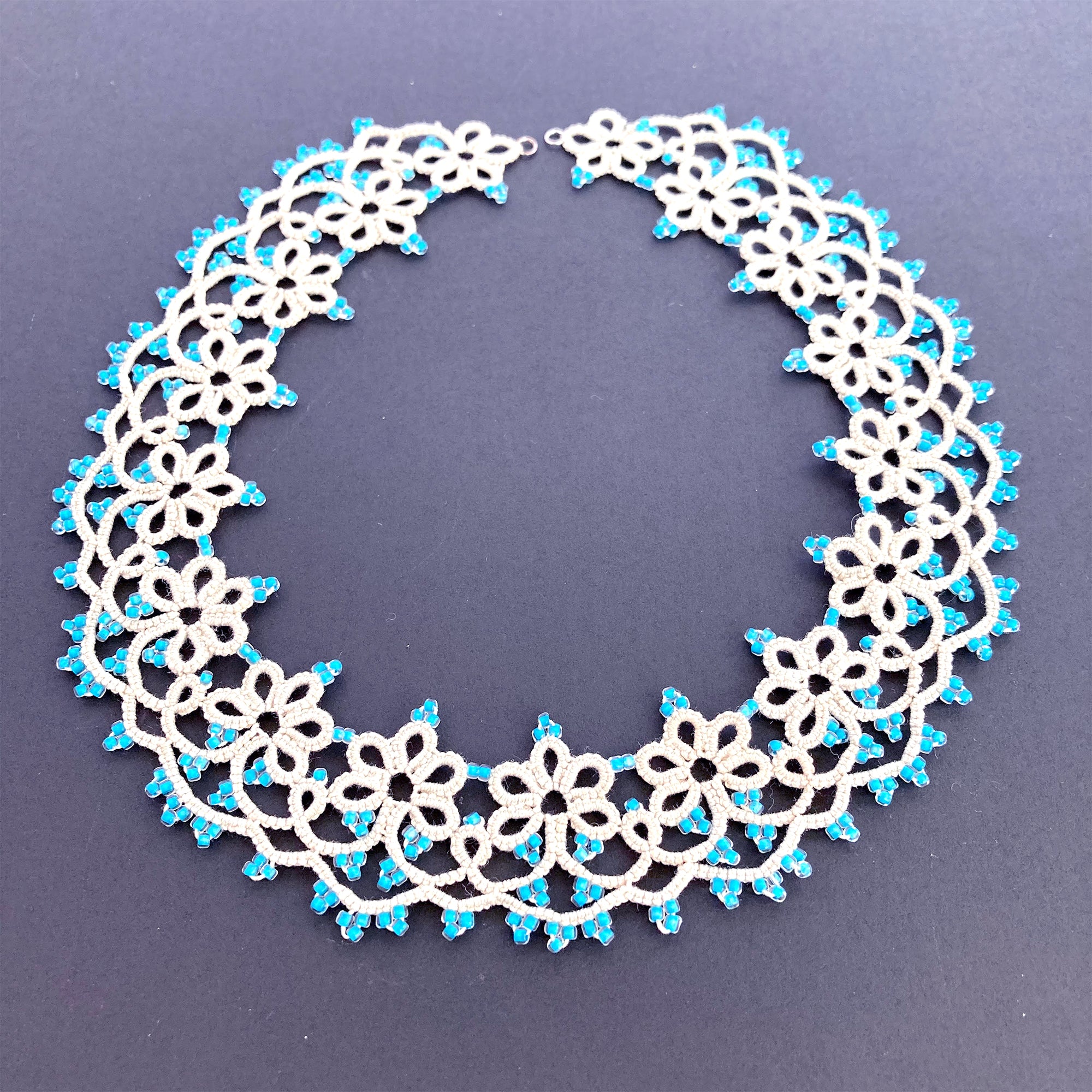 Collar Isabel Beige-Turquesa