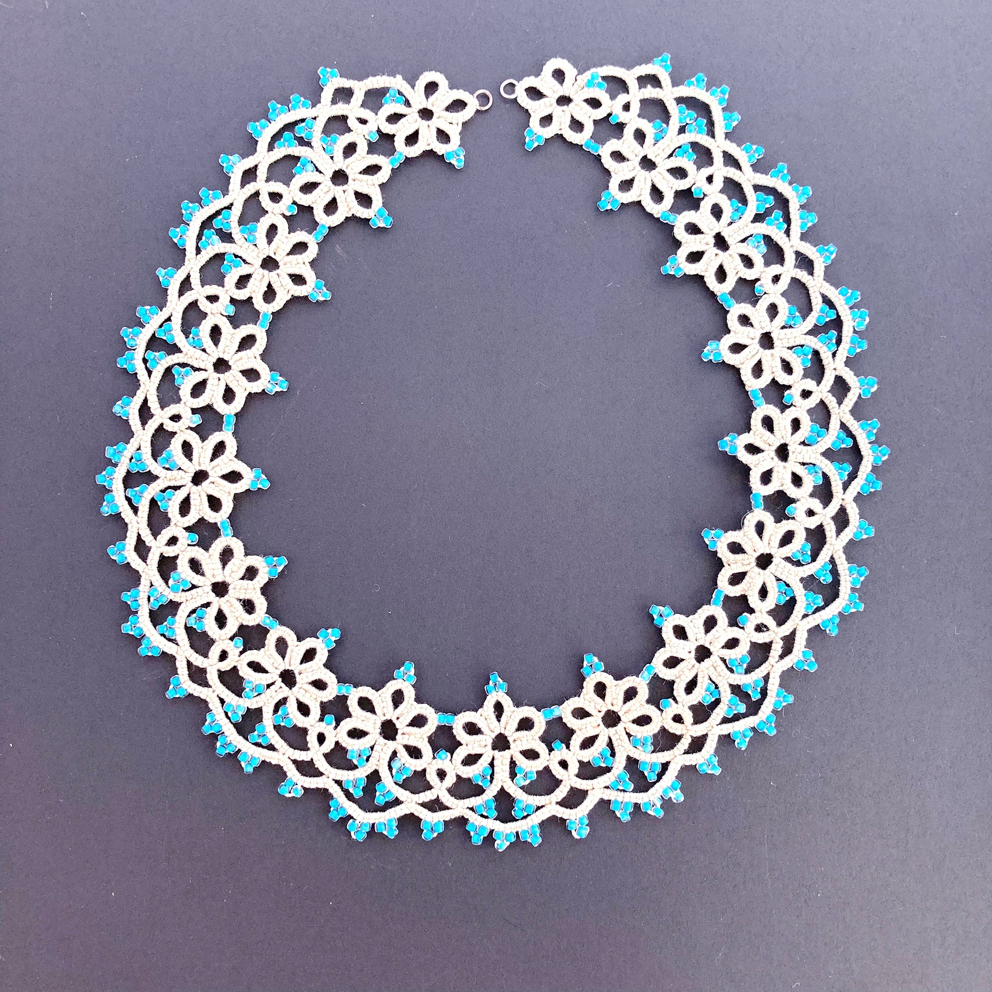 Collar Isabel Beige-Turquesa