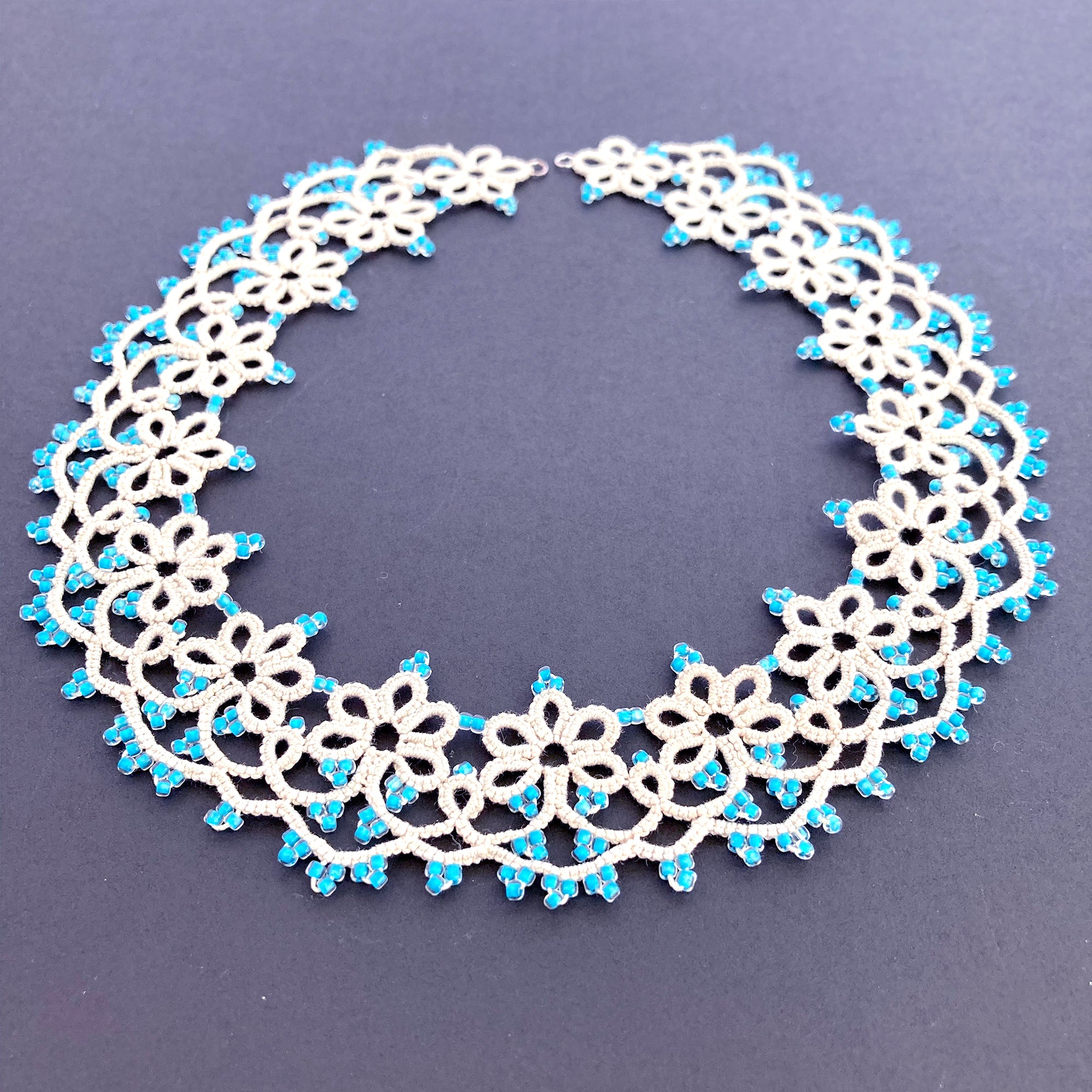 Collar Isabel Beige-Turquesa